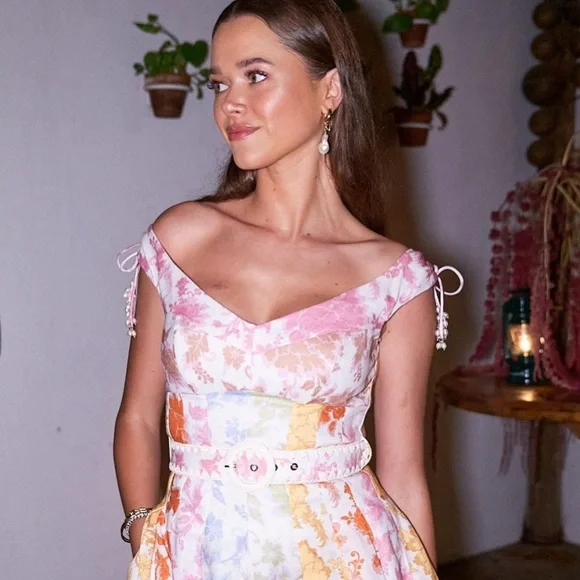 Zimmerman Postcard Printed Linen Midi Dress - Picture 5 of 10